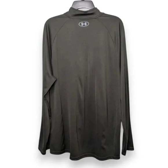 Under Armour Mens ¼ Zip Loose Long Sleeve Training Top Heatgear Medium Olive XL - Picture 8 of 13